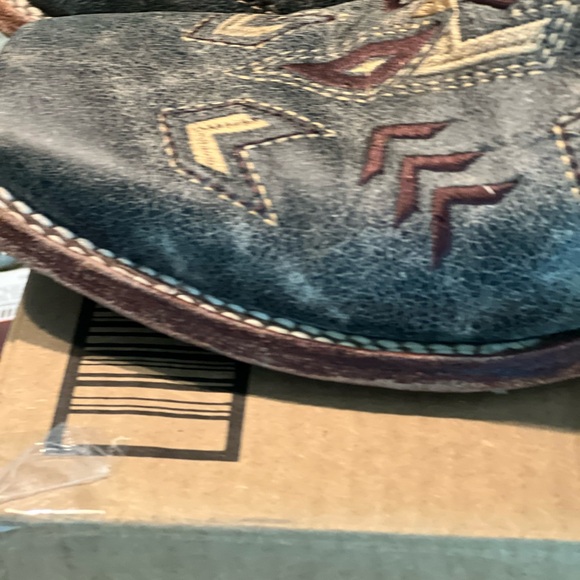 Circle G Corral Square toe cowboy/cowgirl boots Lt black/gray brown 8 - Picture 9 of 14